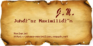 Juhász Maximilián névjegykártya